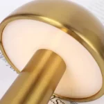 Domea Sensor Touch Table Lamp – USB Rechargeable, Dimmable LED Mushroom Lamp for Bedroom & Living Room 2 Domea sensor touch table lamp touch control table lamp rechargeable table lamp with USB modern golden mushroom lamp luxury bedside lamp India LED touch lamp for bedroom cordless table lamp for dining portable USB table lamp dimmable touch bedside lamp hotel-style decorative lamp designer table lamps India best table lamp online India restaurant ambient lighting lamp brass finish mushroom lamp