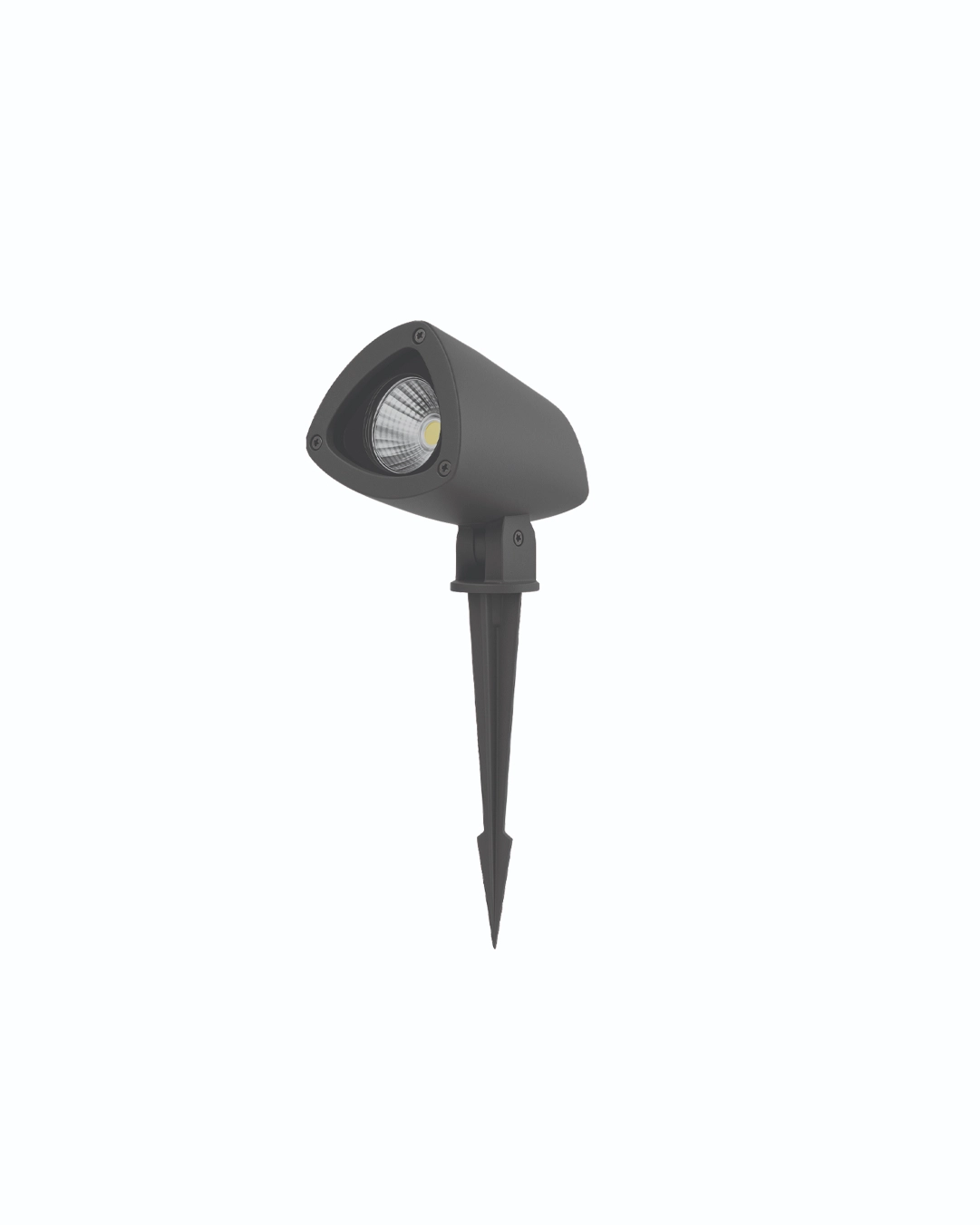 Premium Spike Garden Light: Adjustable black architectural LED ground spot with IP65 waterproof rating for luxury landscape and shrubbery lighting in India.