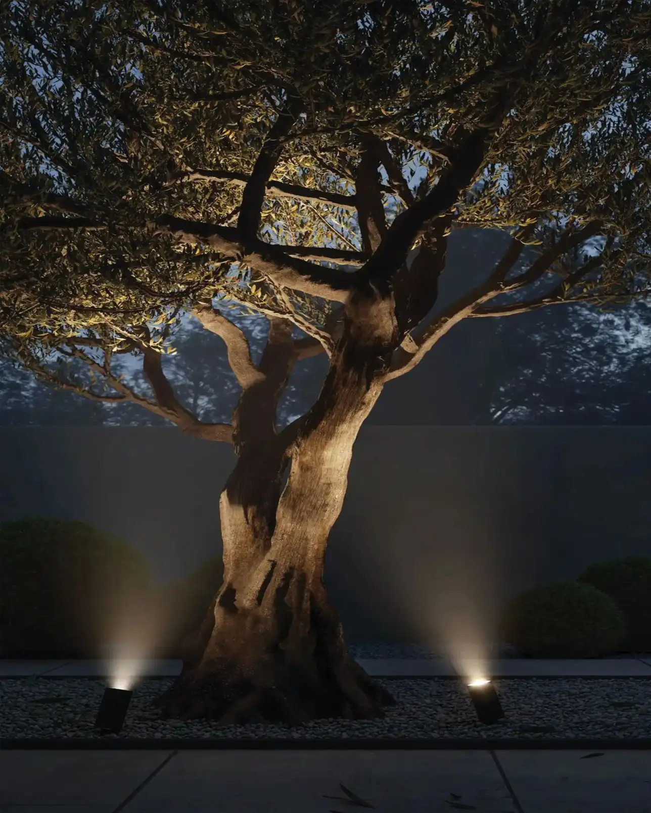 Premium Spike Garden Light: Adjustable black architectural LED ground spot with IP65 waterproof rating for luxury landscape and shrubbery lighting in India.