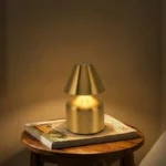 Modo-Gold-Touch-Sensor-Lamp-India-2026 Modo Touch Sensor Lamp: Luxury gold mushroom-inspired cordless table lamp for modern Indian home decor.