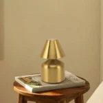 Modo-Gold-Touch-Sensor-Lamp-India-2026 Modo Touch Sensor Lamp: Luxury gold mushroom-inspired cordless table lamp for modern Indian home decor.