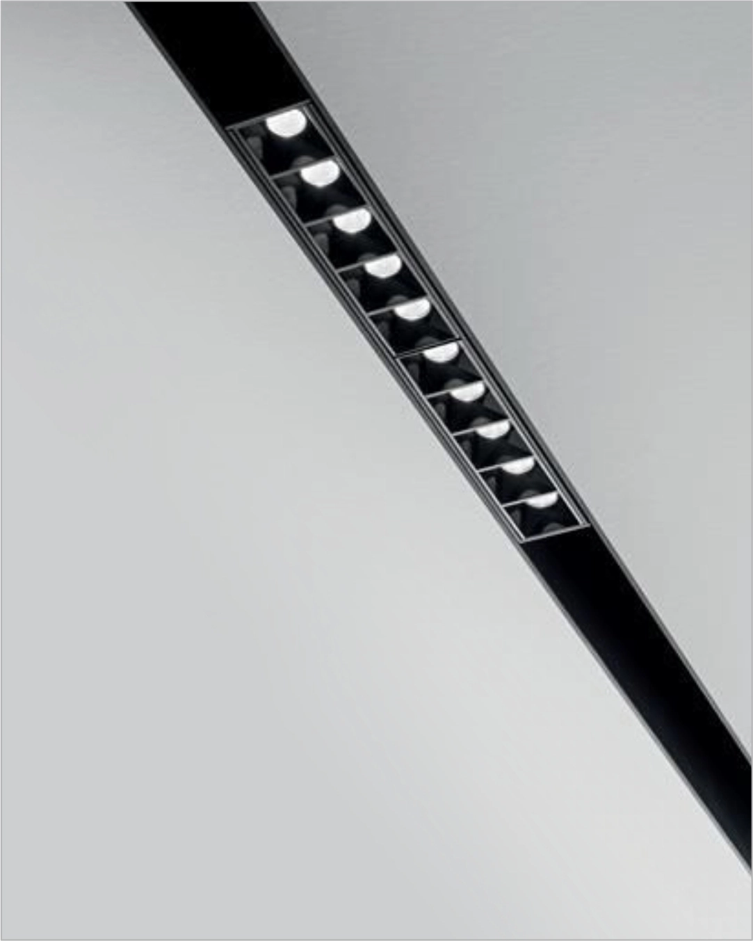 NJ-MTRKL-02 Linear Laser Light: Anti-glare magnetic track grille light for architectural task lighting and modern minimalist Indian interiors.