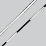 Linear LED Track Profile: Modern black magnetic track diffuser for seamless ambient lighting in luxury Indian home interiors.