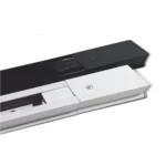 Professional aluminum Linear LED Track Profile (Track Patti) by NEJÉ Lighting in matte black and white finishes. High-durability architectural track rail for surface and recessed mounting, compatible with premium magnetic and COB spotlights.