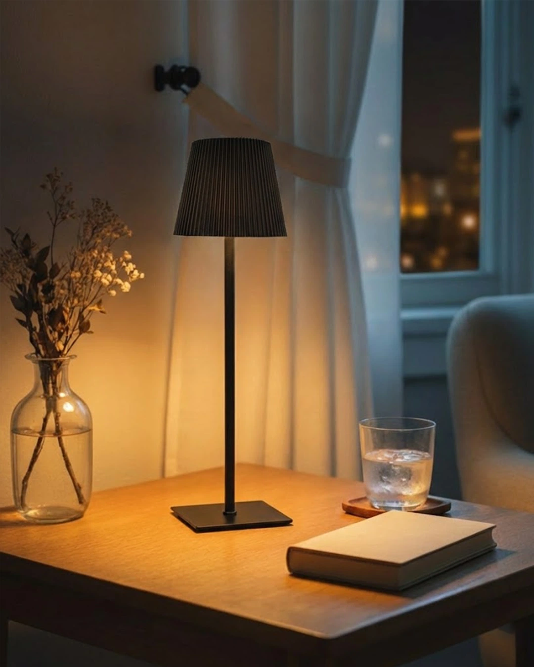 Velora-Touch-Sensor-Lamp-Minimalist-Cordless-2026 Velora Touch Sensor Lamp: Premium minimalist cordless table lamp in black and white variations for luxury Indian home decor.